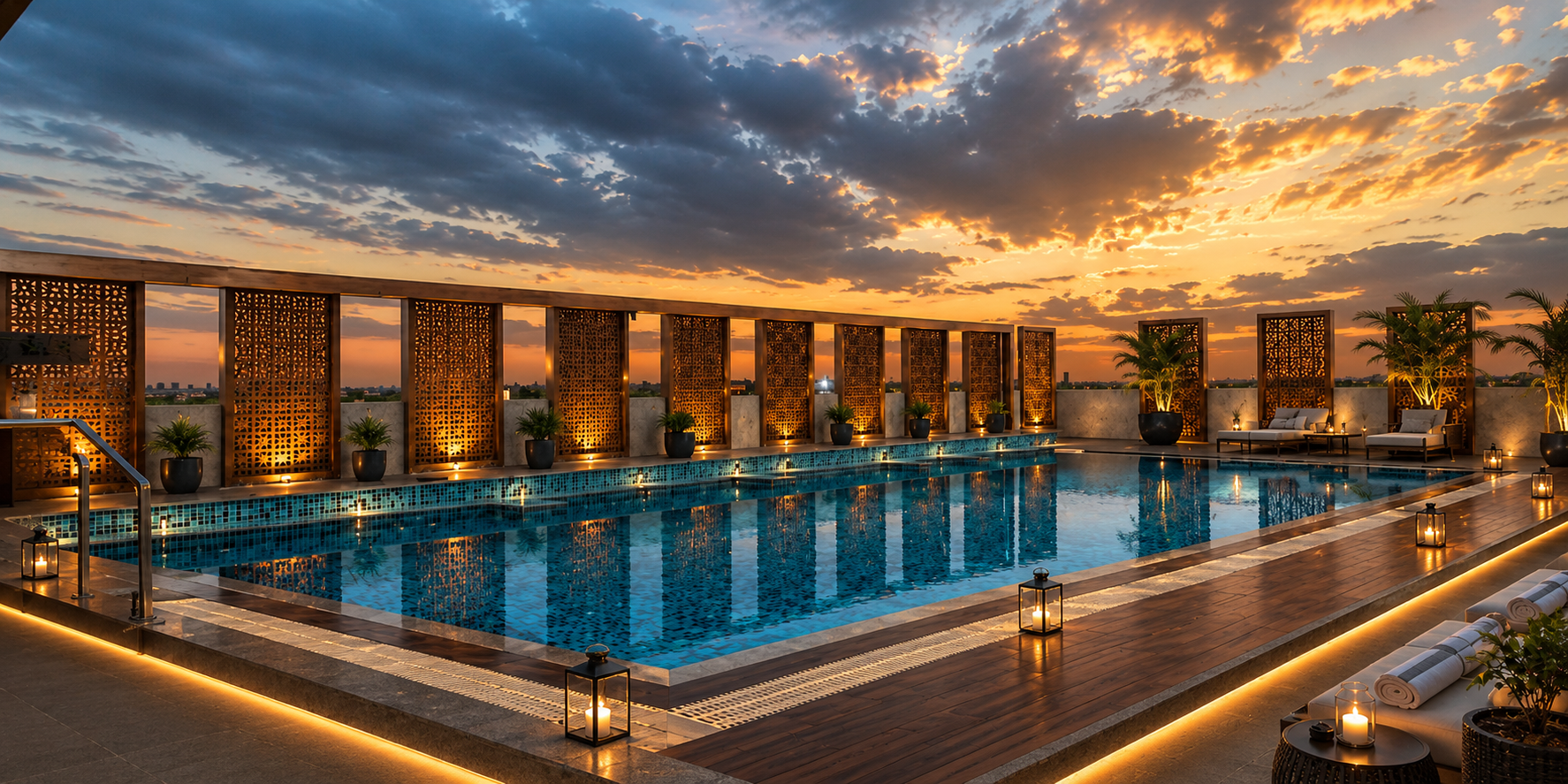 The grand services lounge at Vijan Mahal